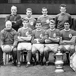 Liverpool F. C. in 1965 with the FA Cup and the Charity Shield