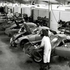 The Lotus Elite in production The Lotus Elite in production