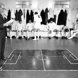 Luton Town FC manager George Martin with players in the dressing room 1966 Luton Town FC manager George Martin with players in the dressing room 1966