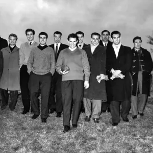 Malcolm Allison (centre), West Ham United F.C. captain, with his team mates Malcolm Allison (centre), West Ham United F.C. captain, with his team mates