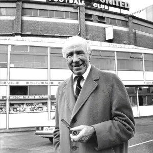 Manchester United Print of Sir Matt Busby at Old Trafford