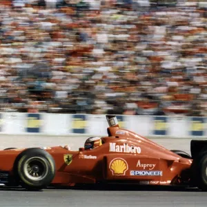 Michael Schumacher in action at the Italian Grand Prix at Monza 1996 Michael Schumacher in action at the Italian Grand Prix at Monza 1996