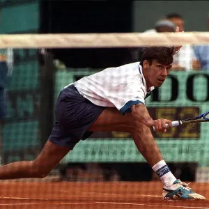 Michael Stich, German tennis player, in action at the French Open Michael Stich, German tennis player, in action at the French Open