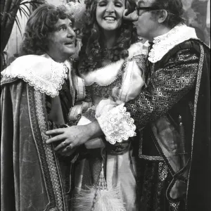 1977 Christmas TV Special Print of Morecambe and Wise with Penelope Keith