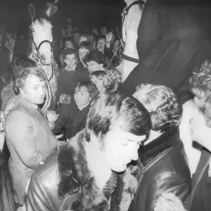 Mounted police escort Man Utd manager Tommy Docherty 1978 Mounted police escort Man Utd manager Tommy Docherty 1978