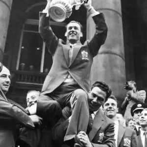 Nat Lofthouse holds aloft the FA Cup after Boltons triumph in 1958 Nat Lofthouse holds aloft the FA Cup after Boltons triumph in 1958