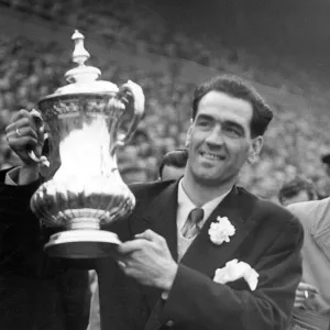 Newcastle United's Joe Harvey with the FA Cup in 1951