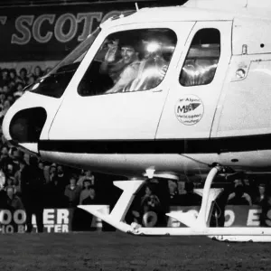 Newcastle United Print: Kevin Keegan Helicopter Departure