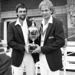 Peter Willey and David Gower Print 1985 Cricket Peter Willey and David Gower Print 1985 Cricket
