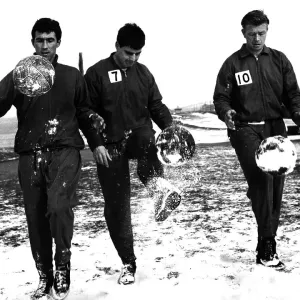 Peterborough F.C. training session in the snow 1965 Peterborough F.C. training session in the snow 1965