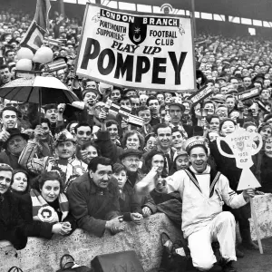 1956 FA Cup Print: Pompey Supporters at the Hawthorns 1956 FA Cup Print: Pompey Supporters at the Hawthorns