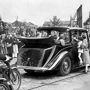Queen Elizabeth II touring south East London after the Coronation