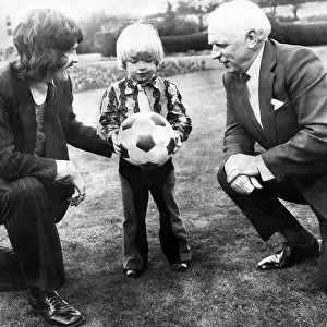 Raich Carter junior, with father Horatio Raich Carter, former Sunderland FC captain and Bobby Kerr, the Sunderland team captain 1973