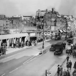 Print of John Lewis department store remains, Oxford Street, London 1945 Print of John Lewis department store remains, Oxford Street, London 1945