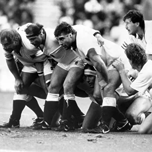 Rugby world Cup 1991. Jeff Probyn, Brian Moore and Jason Leonard