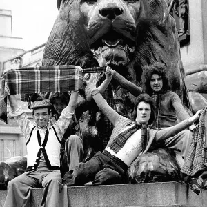 Scotland Fans in Trafalgar Square Print 1975 Scotland Fans in Trafalgar Square Print 1975