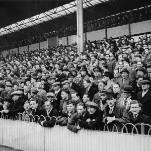 Print of a 1940 Tottenham v Millwall football match crowd Print of a 1940 Tottenham v Millwall football match crowd