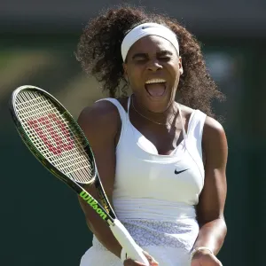 Serena Williams celebrates at Wimbledon 2015 Serena Williams celebrates at Wimbledon 2015