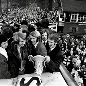 Stoke City players with the League Cup 1972