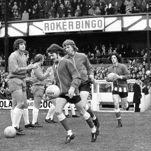 Sunderland players run out on the pitch