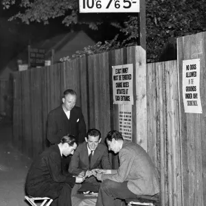 Tennis fans queuing overnight for the 1947 Wimbledon Tennis Championships Tennis fans queuing overnight for the 1947 Wimbledon Tennis Championships