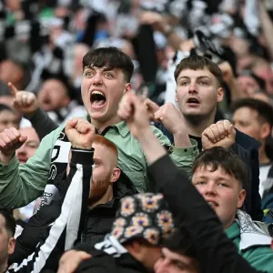 Toon Fans at Carabao Cup final 2025, Wembley. Liverpool 1 v Newcastle 2 Toon Fans at Carabao Cup final 2025, Wembley. Liverpool 1 v Newcastle 2