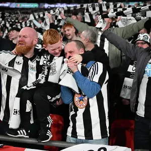Toon Fans at Carabao Cup final 2025, Wembley. Liverpool 1 v Newcastle 2 Toon Fans at Carabao Cup final 2025, Wembley. Liverpool 1 v Newcastle 2