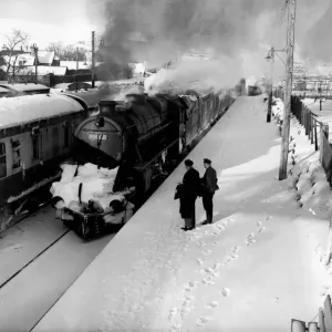 Train with Snow Plough Print Train with Snow Plough Print
