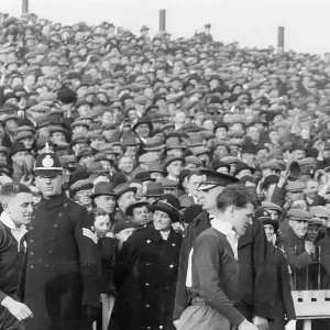 The Welsh Team take to the field for the International against Scotland at Cardiff 1931 The Welsh Team take to the field for the International against Scotland at Cardiff 1931