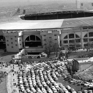 Wembley Stadium with full car parking, 1963 Wembley Stadium with full car parking, 1963
