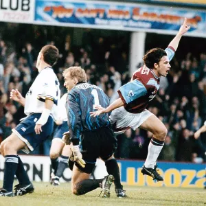 West Ham's Matthew Holmes celebrates after scoring West Ham's Matthew Holmes celebrates after scoring