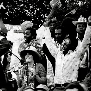 West Indies cricket fans at England v West Indies test match at Headlingly 1976 West Indies cricket fans at England v West Indies test match at Headlingly 1976