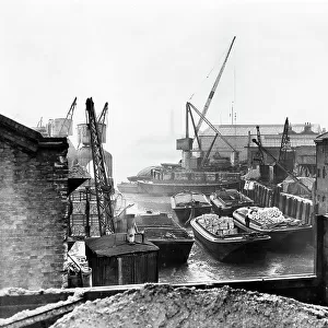 Wharf at the Lime House, Limehouse, East London 1935