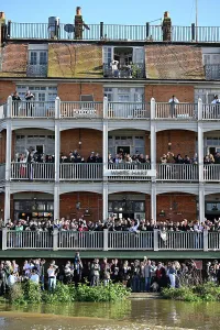 Rowing Prints: 2024 Boat Race Crowds at Barnes