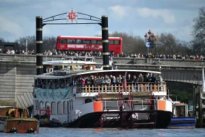 Rowing Prints: 2024 Boat Race Crowds on the bridge