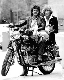 Archive Prints: Actor / Singer David Essex and Racing Driver James Hunt