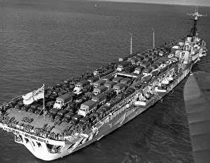 Navy Prints: An aerial view of the HMS Theseus