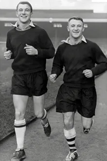 Pictures Prints: Arsenal players David Herd and Tommy Docherty training