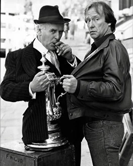 FA Cup Collection: Arthur Daley and Terry with the FA Cup