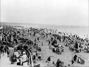 The beach at Whitley Bay in 1936