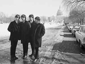 The Beatles Collection: The Beatles seeing the sights of Washington (l-r) John Lennon, G