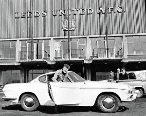 Football Archive Collection: Billy Bremner, outside Leeds United's Elland Road Ground
