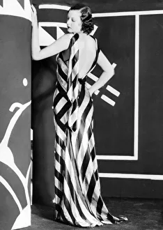 Fashions From The 1930s Prints: Black and white evening gown