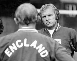 Images Dated 8th September 2023: Booby Moore with Alf Ramsey 1973