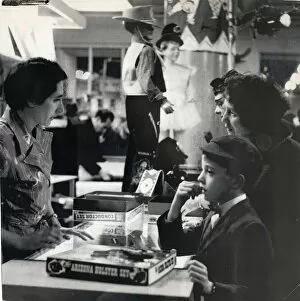 Christmas Past Collection: Boy in a toy shop 1959