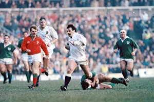 Ireland Prints: Will Carling in action Five Nations Championship England v Ireland at Twickenham