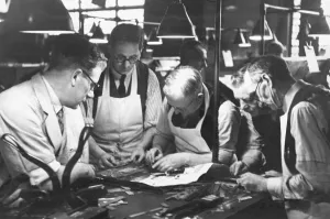 Times Gone By Prints: The composing room