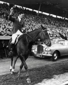 Pictures Prints: Coventry City manager Jimmy Hill on horseback at Highfield