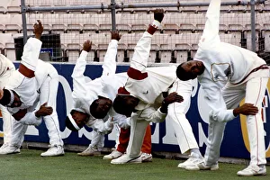 Cricket: West Indies Tour of England 1991 - West Indies team training for 5th test