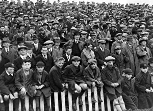 Football Grounds And Crowd Prints: Crowds watching football match between Northampton Town and Norwich City